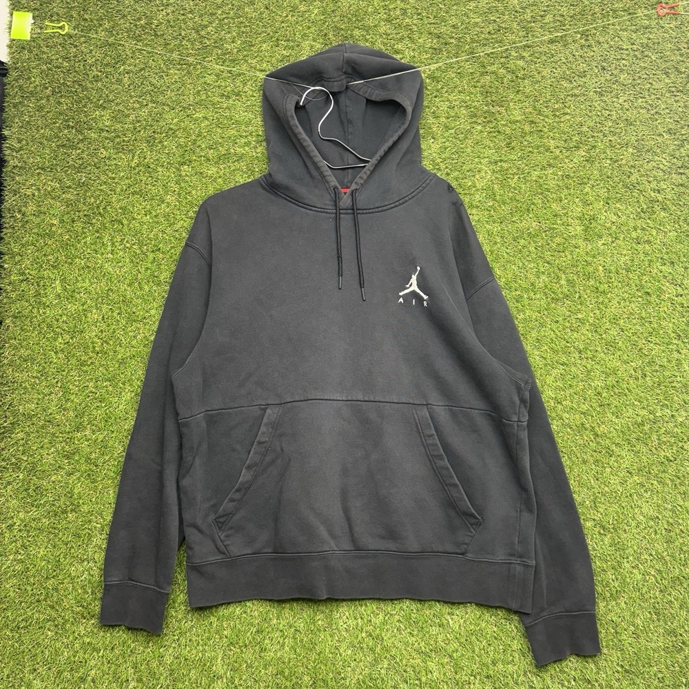 Air Jordan Hoodie Mens Large Sweatshirt Sportswear Pullover Jumpman Y2K Black